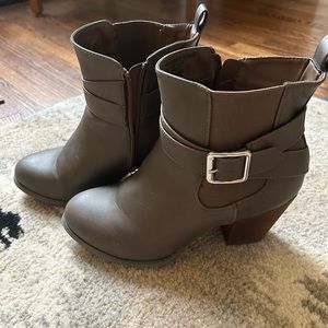 Torrid Taupe Ankle Boots